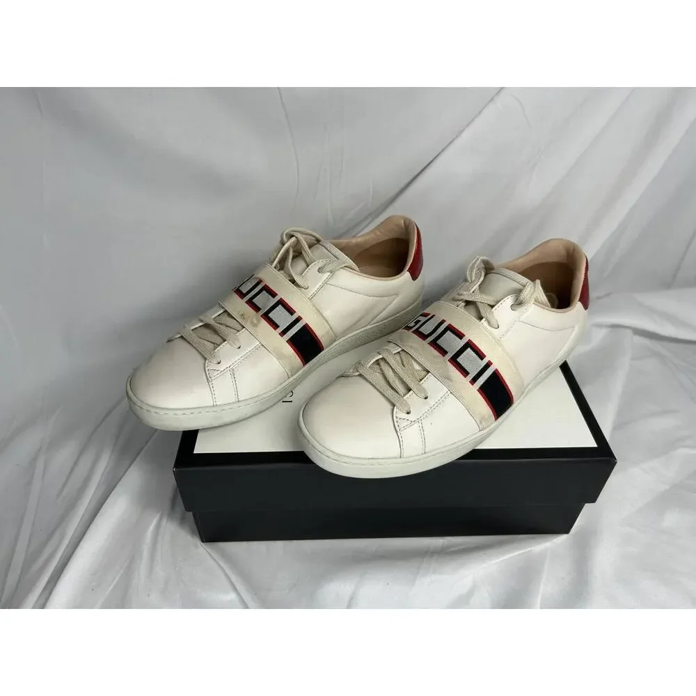 Gucci Elastic Aces Size 9.5 With Box and Dustbag SPB-JB 326653